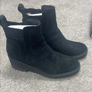 Dolce Vita Women's Black Suede Ankle Boots- water proof